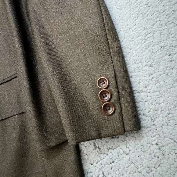Canali Sport Coat Mens 44 R Brown Italian Wool Blazer Suit Jacket Office Wear‎